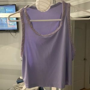 purple cropped tank